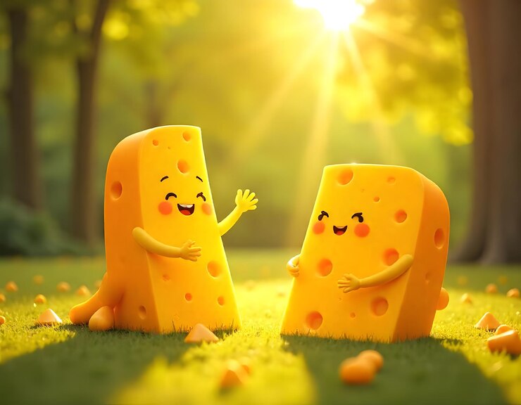 Imagen de queso en rebanadas derretidas