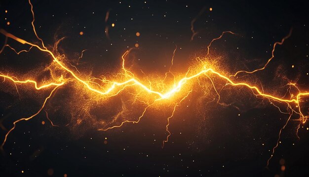 una imagen de un rayo con una estrella en el fondo