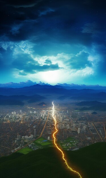 Foto una imagen realista de las dos versiones de la hora de la tierra día y noche