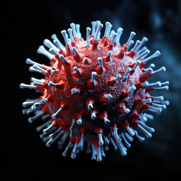 imagen realista de la enfermedad por el virus SARS-CoV-2