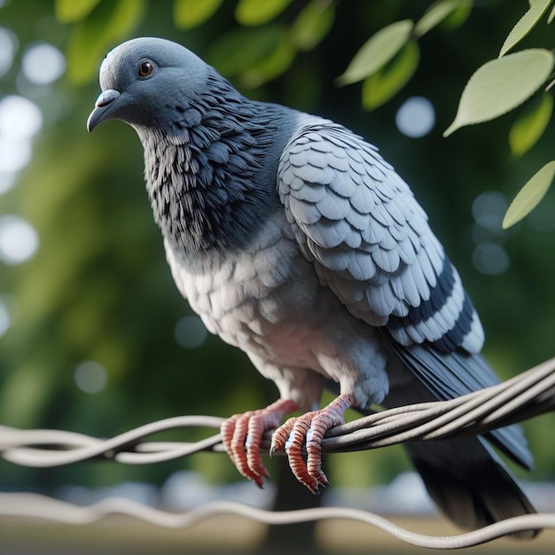 Foto una imagen realista de una paloma