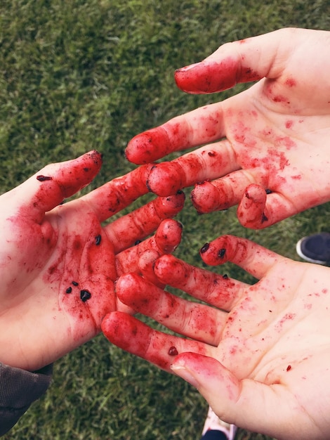 Imagen recortada de una mano sosteniendo helado