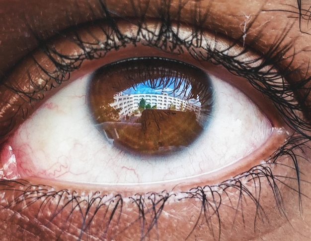 Imagen recortada del ojo de una persona