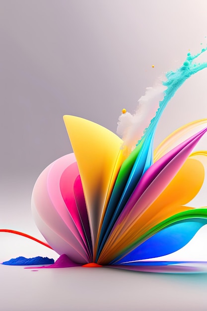 Foto imagen de una salpicadura de polvo de colores abstractos