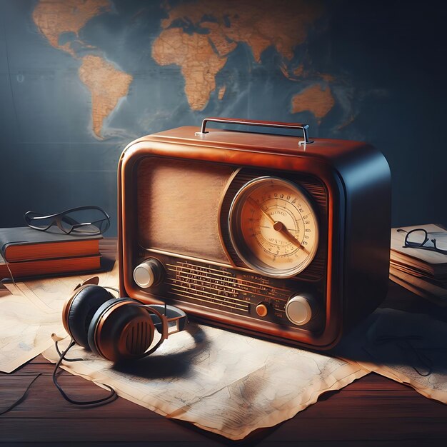 Imagen de saludo del Día Mundial de la Radio con Radio y Mundo