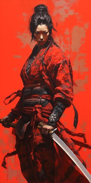 Foto imagen de samurai