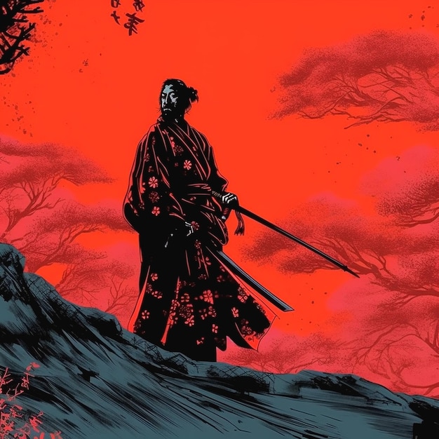 Foto imagen de samurai