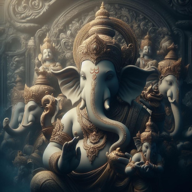 Foto la imagen del señor ganesh