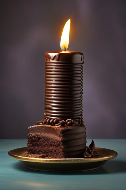 Imagen de una sola vela de cumpleaños
