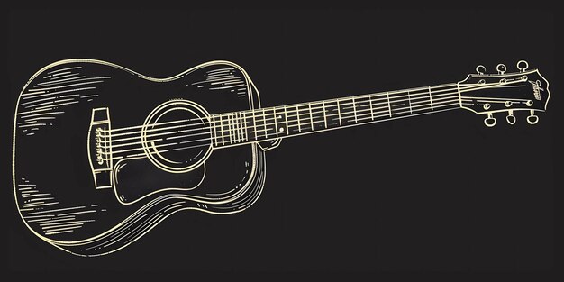 imagen de stock de una guitarra en un simple fondo aislado y una imagen