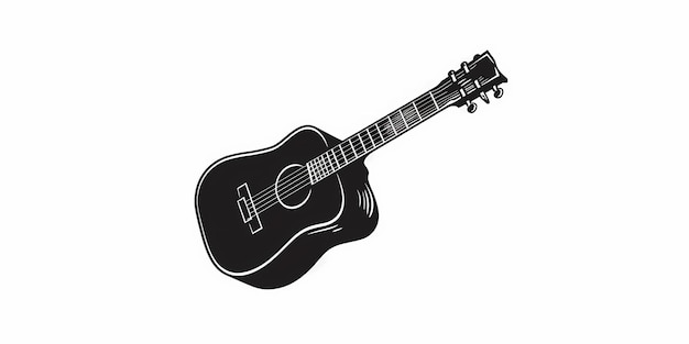 imagen de stock de una guitarra en un simple fondo aislado y una imagen