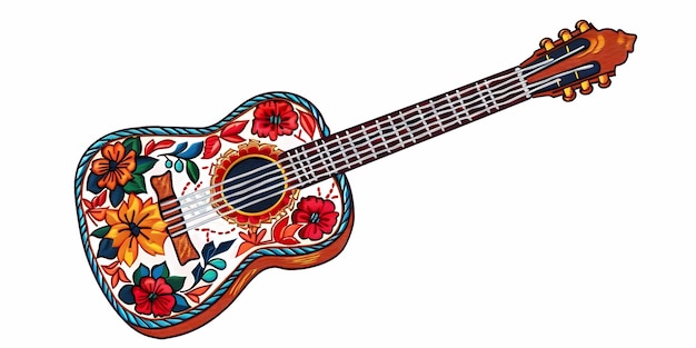 imagen de stock de una guitarra en un simple fondo aislado y una imagen
