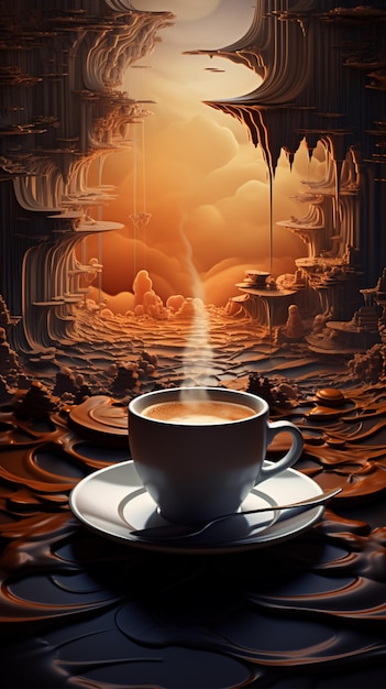 imagen del surrealismo del café