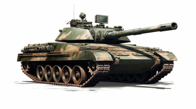 Foto imagen de tanque militar inspirada en yuumei arte de dibujos animados de baja resolución en estilo kodak colorplus
