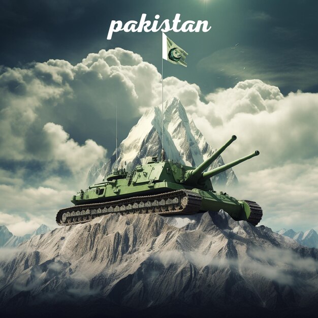 una imagen de un tanque con la palabra pakistán en él