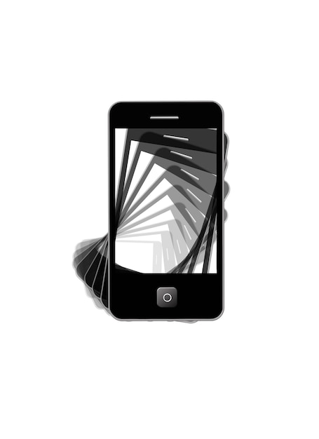 Imagen de teléfono móvil moderno con sombras negras