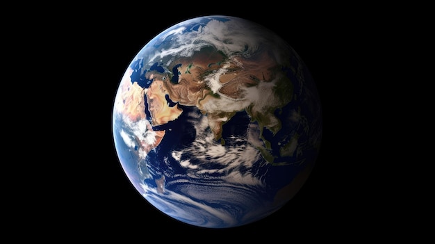 Una imagen de la tierra desde el espacio.