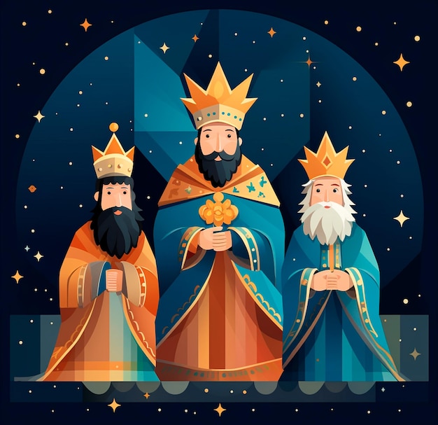 Foto imagen de los tres reyes magos