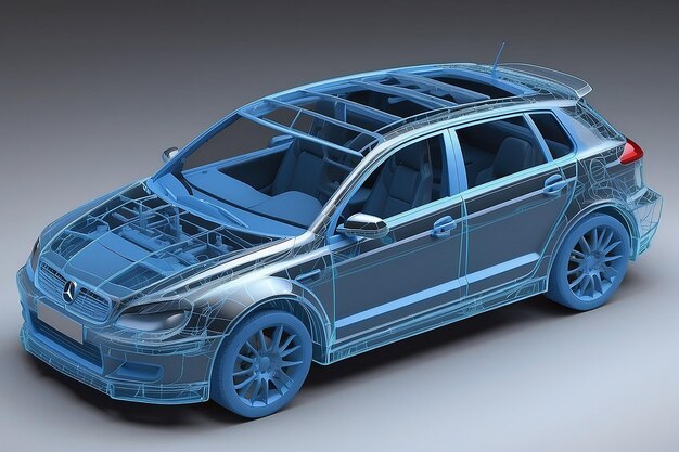Imagen tridimensional del coche.