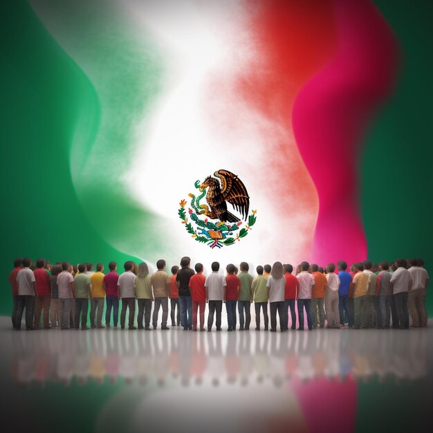 Foto una imagen de unidad que encarna el espíritu de méxico