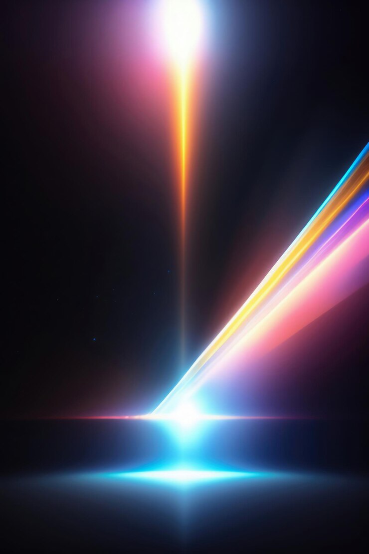 En esta imagen se ve una luz de colores.