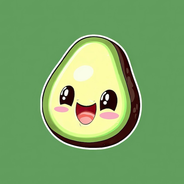 Imagen vectorial de aguacate juguetónIA generativa