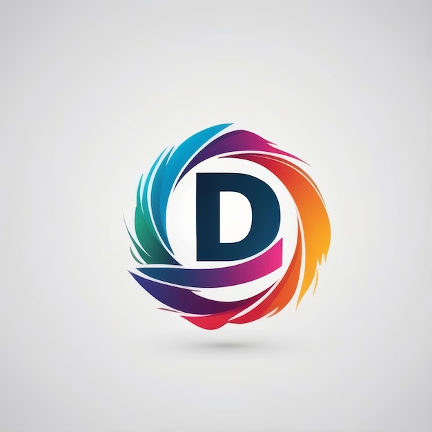 Imagen vectorial de diseño de logotipo D