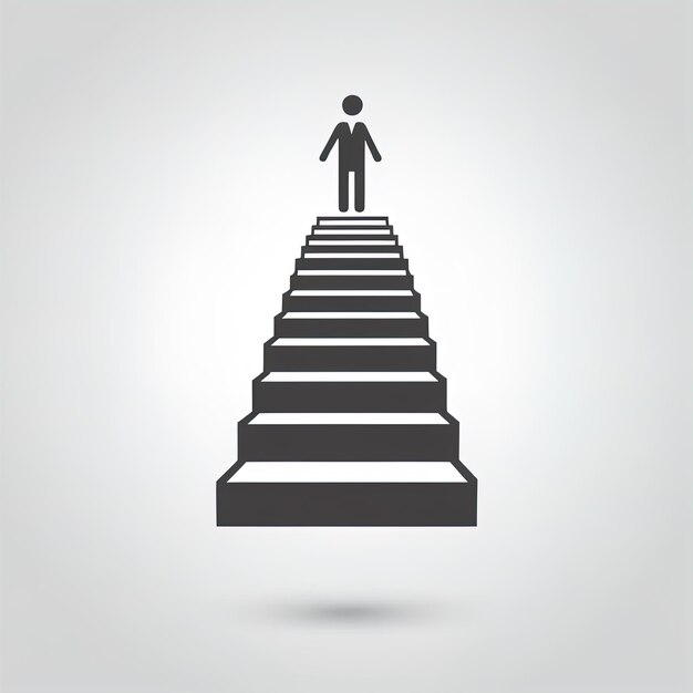 Foto imagen vectorial escaleras hombre de negocios subiendo escaleras ilustración vectorial