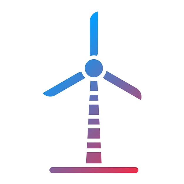 Imagen vectorial del icono del molino de viento Se puede usar para jardinería