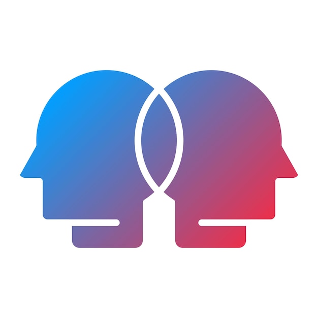 Imagen vectorial del icono del trastorno de la personalidad Se puede utilizar para el trastorno