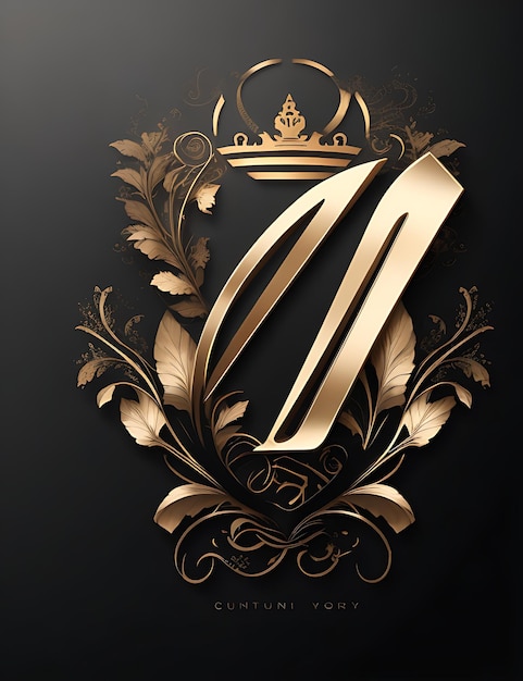 Imagen vectorial del logotipo de aniversario de lujo