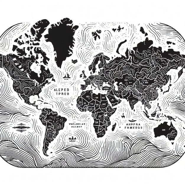 Imagen vectorial del mapa del mundo