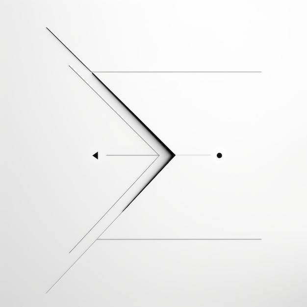 Foto imagen vectorial minimalista con líneas direccionales en fondo blanco