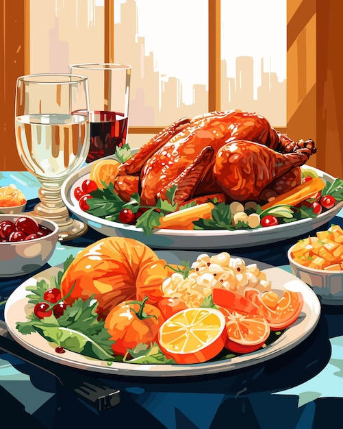 Imagen vectorial sobre el día de Acción de Gracias