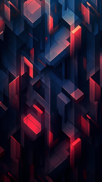 imagen vertical con una geometría abstracta oscura