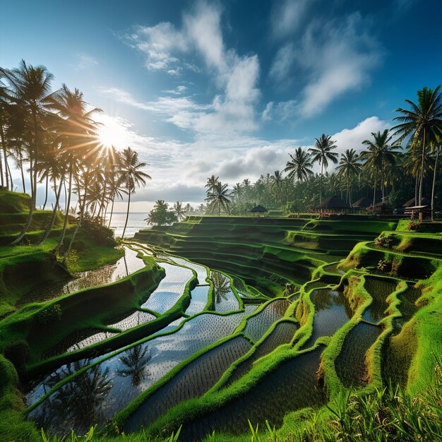 Una imagen vibrante e inmersiva del paraíso tropical de Bali