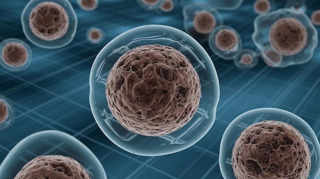 una imagen de un virus con el número de células en el medio