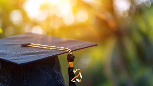 Imagen de xAA de un ícono de la meta 2024 a 2025 integrado en una gorra de graduación que representa los logros educativos tomados con iluminación de estudio