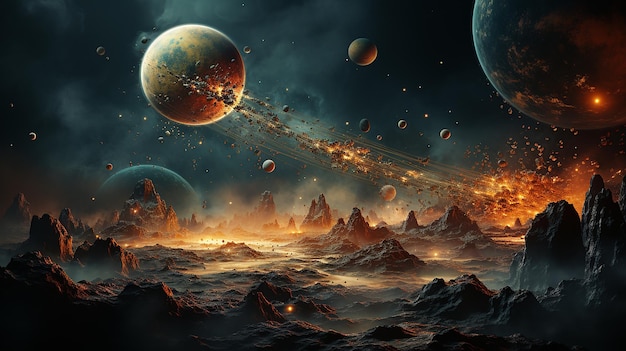 Las imágenes de alta resolución presentan la creación de planetas del sistema solar.