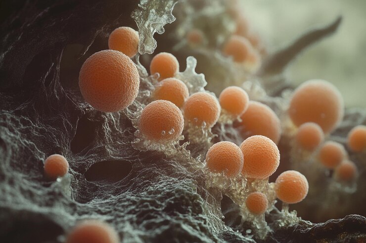 Imágenes de bacterias de forma cocciférica en UHD 8K