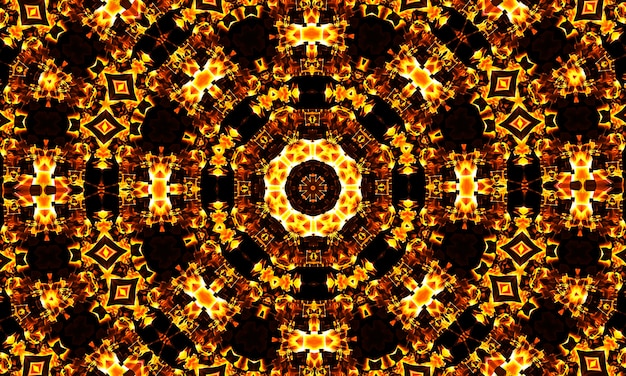 Imágenes de caleidoscopio muy hermosas para su diseño, patrón de caledoscopio naranja