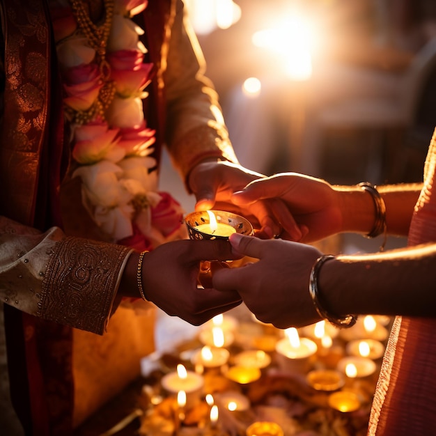 Foto imágenes cautivadoras de una boda india una celebración cultural