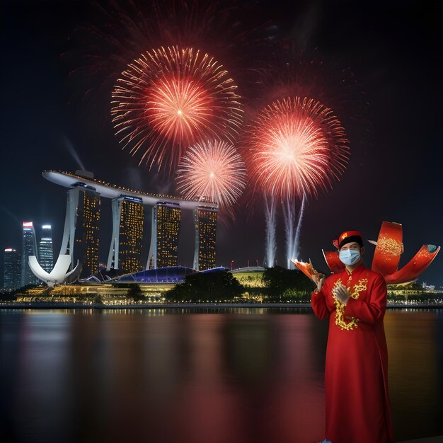 Foto imágenes de la celebración del día nacional de singapur