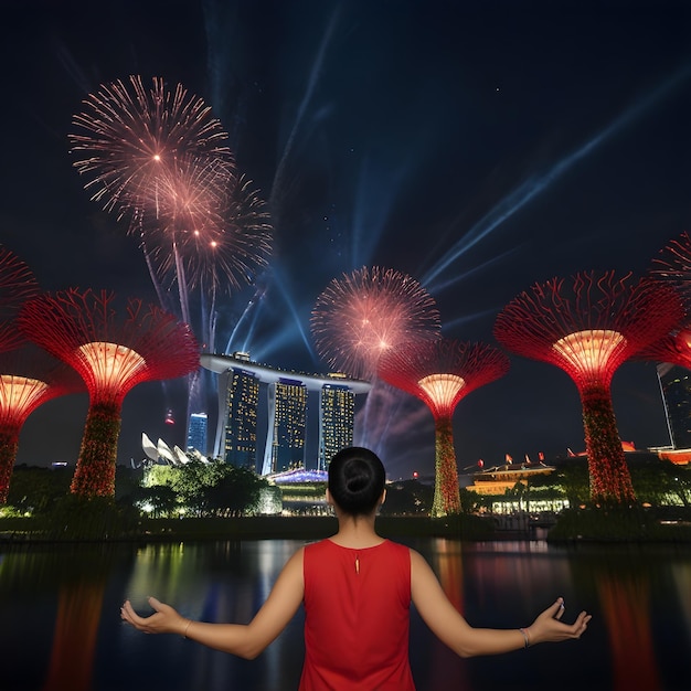 Foto imágenes de la celebración del día nacional de singapur