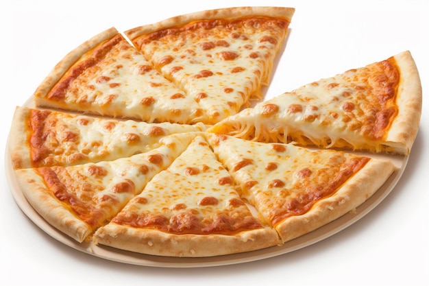 Imágenes de cheese pizza isolated on white background