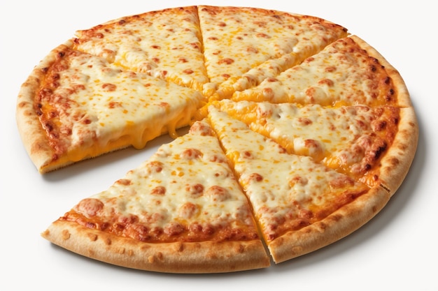 Imágenes de cheese pizza isolated on white background