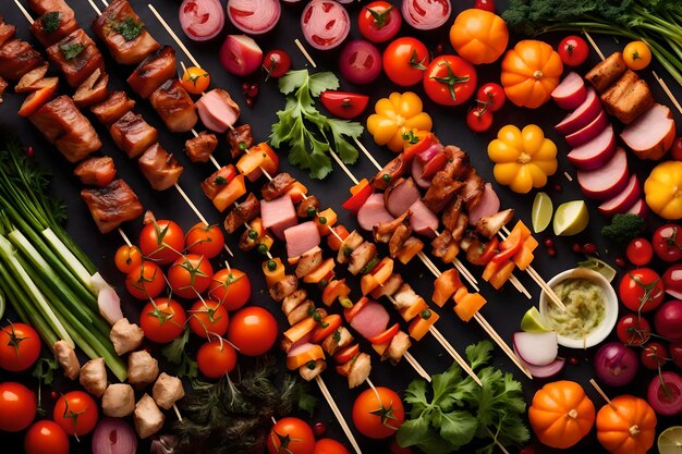 Foto imágenes de comida muy bonitas fotos de comida hermosas fotos de comida se comida diferente comida colorida comida paisaje ai gen