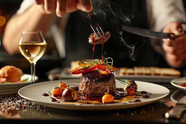 Imágenes deliciosas de platos gourmet