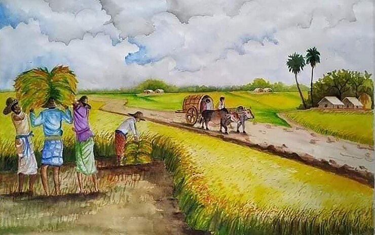 Imágenes dibujadas a mano del medio ambiente y la naturaleza de Bangladesh generadas por la IA