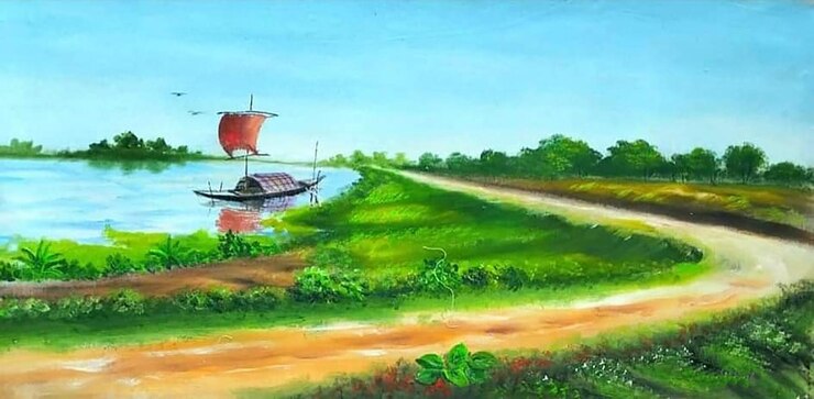 Imágenes dibujadas a mano del medio ambiente y la naturaleza de Bangladesh generadas por la IA